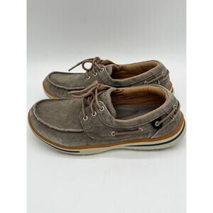Skechers Sneakers Loafers Boat Shoes Men’s 8.5 Tan Air Cooled Memory Foam.